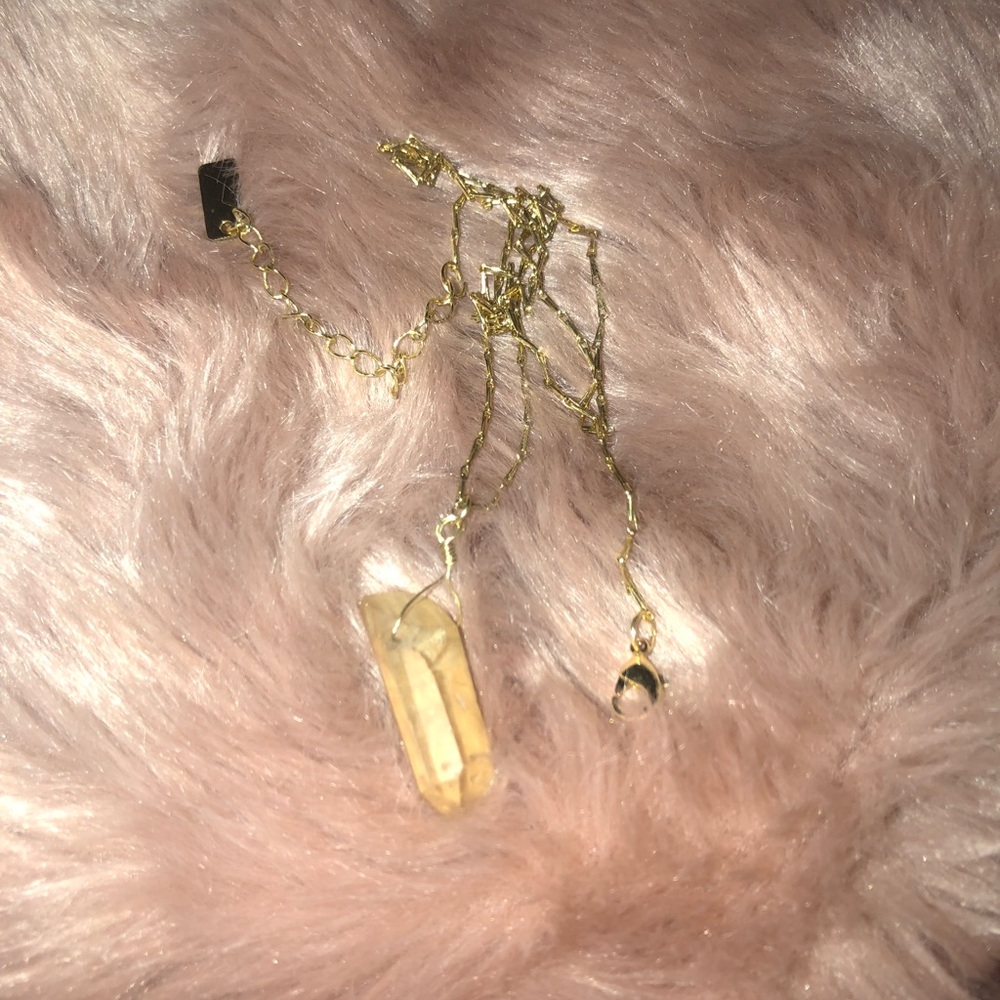 Pink crystal necklace